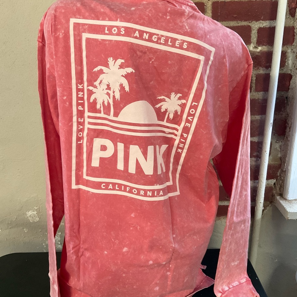 PINK Victoria's Secret Red Long Sleeve Tee
